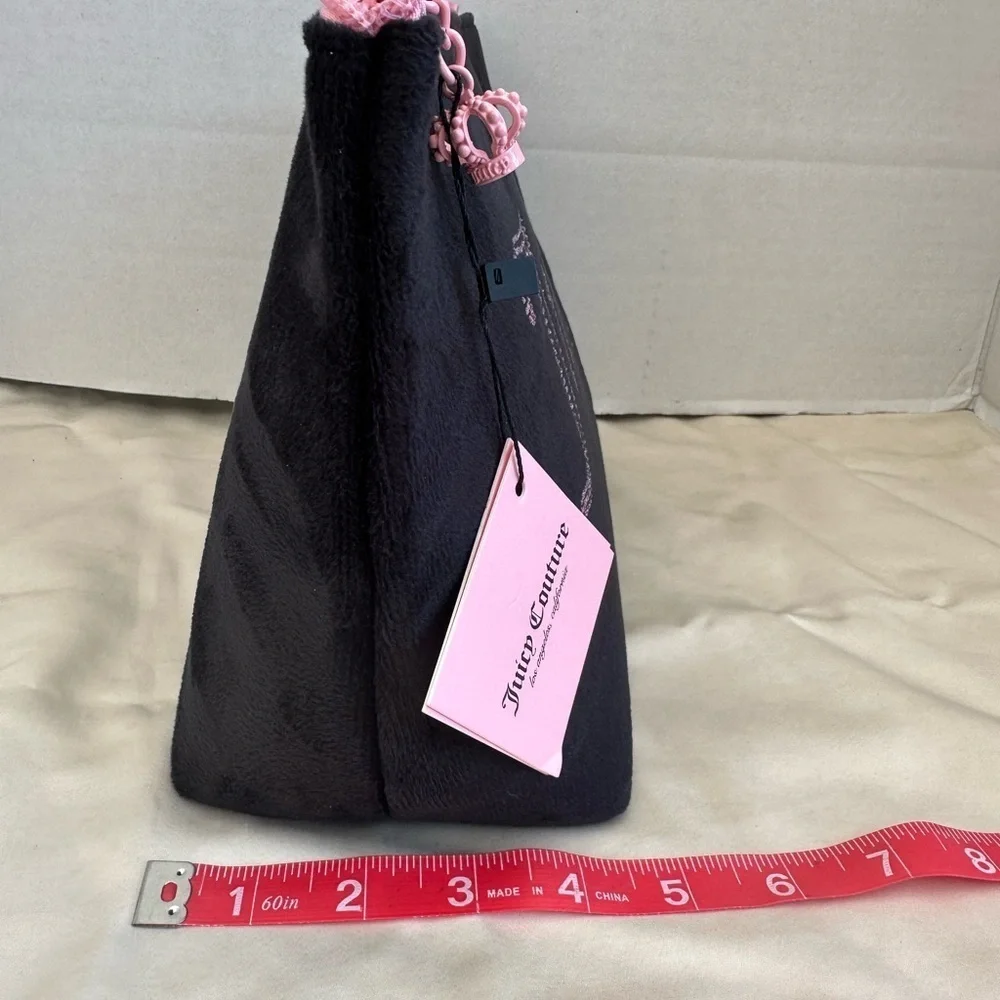 Juicy Couture Black and Pink Cosmetic Bags with Rhinestone Embellishments